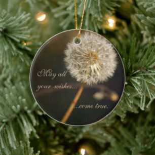 Dandelion Seed Head in Brown Tones Julgransprydnad Keramik