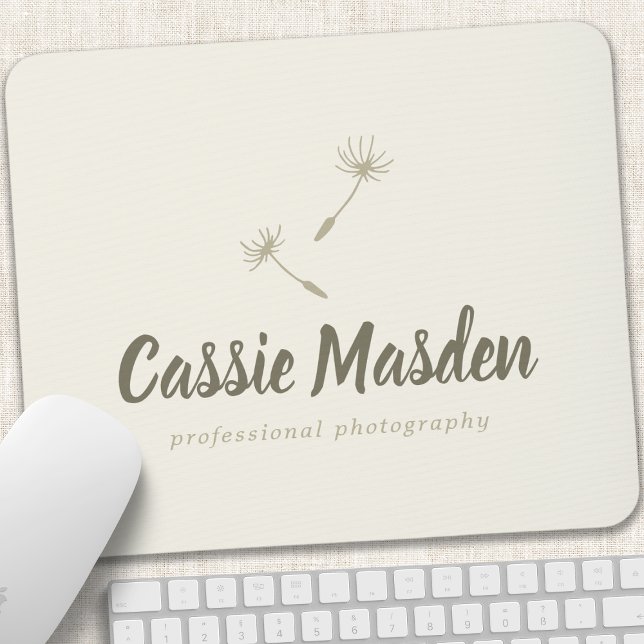 Dandelion Seed Rustic Botanical Business Logotyp Musmatta (Skapare uppladdad)