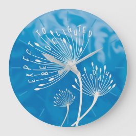 Dandelion Seeds inspirationerande positiv Stor Klocka