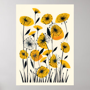 Dandelion spp. fält poster