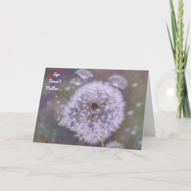 Dandelion Stages of Life Birthday Card Kort (Framsida)