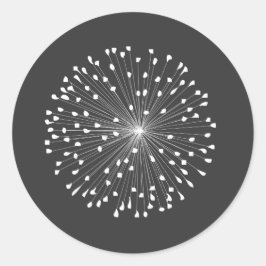 DANDELION STARBURST IN WHITE RUNT KLISTERMÄRKE
