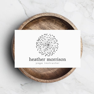 DANDELION STARBURST LOGOTYP PÅ WHITE VISITKORT