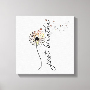Dandelion Sunset Inspirational Butterfly Canvastryck