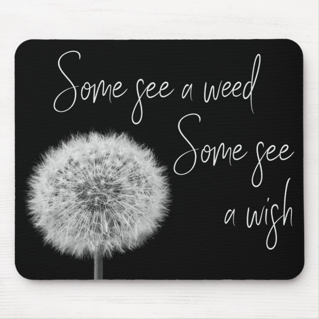 Dandelion svartvit closeup-fotoinspiration musmatta (Framsidan)