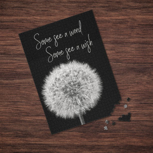 Dandelion svartvit closeup-fotoinspiration pussel