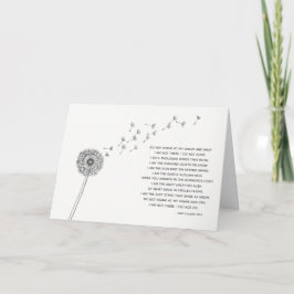 Dandelion Sympathy Card for Loss Kort