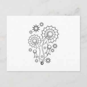Dandelion Tattoo Design Vykort