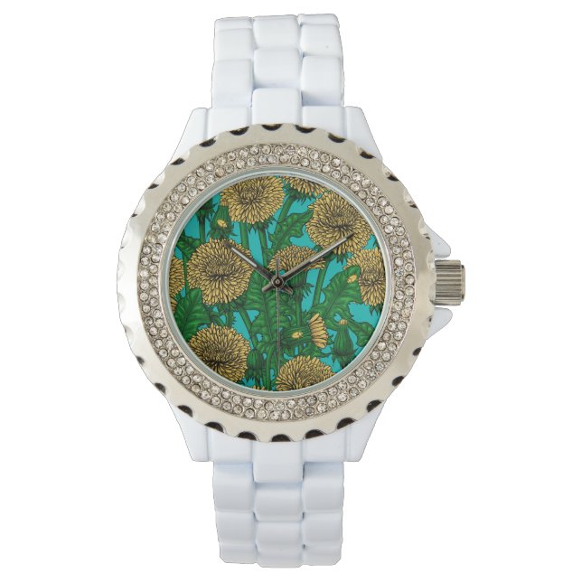 Dandelion-turkos Armbandsur (Framsida)