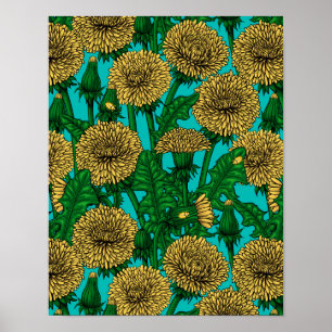 Dandelion-turkos Poster