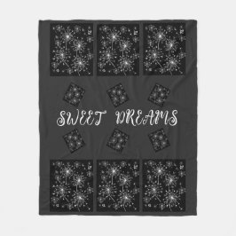 Dandelion, Vild Flowers och honungsbin Fleecefilt