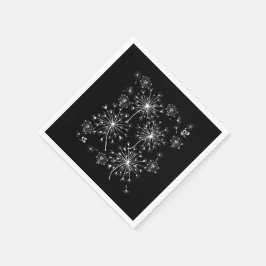 Dandelion, Vild Flowers och honungsbin Pappersservett