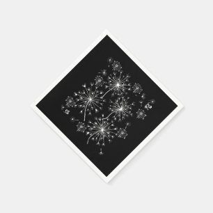 Dandelion, Vild Flowers och honungsbin Pappersservett