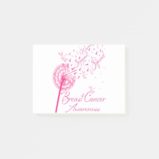 Dandelion Warrior Support Squad Breast Cancer Post-it Block (Framsida)