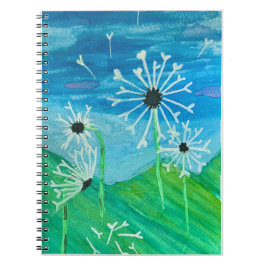 Dandelion Watercolor Anteckningsbok