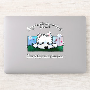 Dandelion Westie Hund Anpassningsbar-cut Vinyl Sti Klistermärken