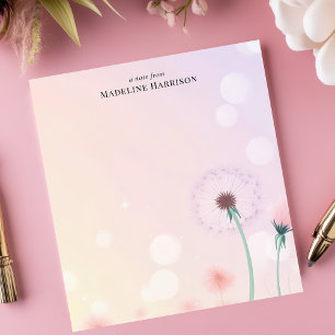 Dandelion Wish Personlig Namn Anteckningsblock