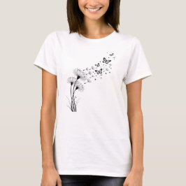 Dandelion with Butterflies, Meditation Gift T Shirt