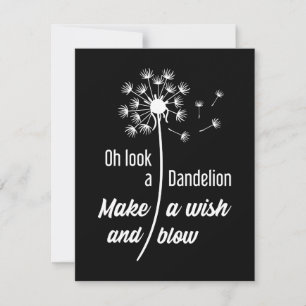Dandelionblomman gör en önskan och en glöd