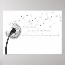 Dandelioninspiration 16 x 12 tum, Poster projektio