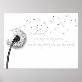 Dandelioninspiration 16 x 12 tum, Poster projektio