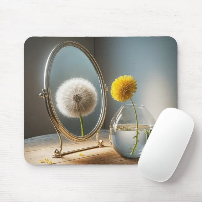 Dandelionreflektion i Spegel Musmatta (Med mus)