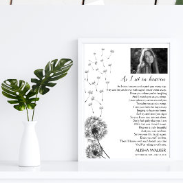 Dandelions A jag sitter i himlens minnesskylt Fototryck