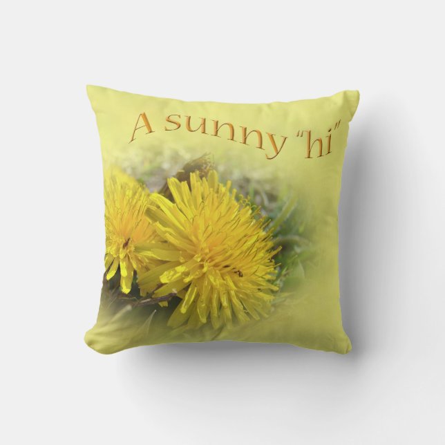 Dandelions - A Sunny Hi Kudde (Framsida)