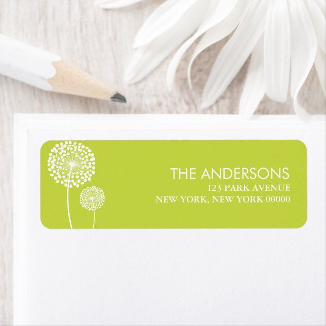 Dandelions Adressetiketter Returadress Etikett (Insitu)
