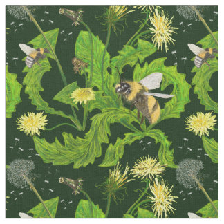 Dandelions n Bees - Fabric Tyg