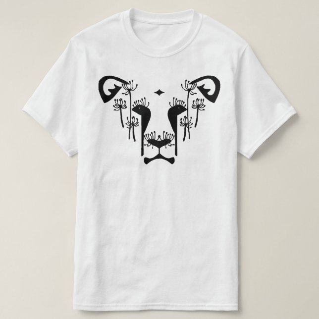 Dandi lejon stor logotypT-tröja (vit) T-shirt (Design framsida)