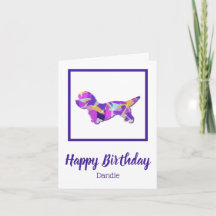 Dandie Dinmont Hund Silhouette Cute PPY&B Birthday