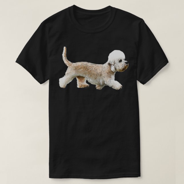 Dandie Dinmont skräcker T Shirt (Design framsida)
