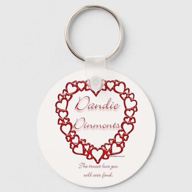 Dandie Dinmont Terrier Äkta kärlek - Keychain Nyckelring (Framsida)