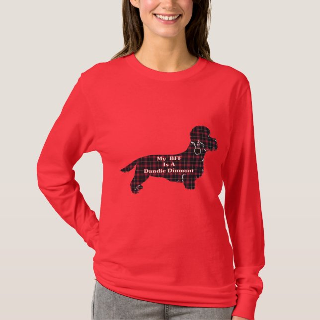 Dandie Dinmont Terrier BFF Tee Shirt (Framsida)
