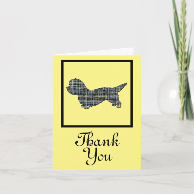 Dandie Dinmont Terrier Hund Tack Greeting Card Kort (Framsida)