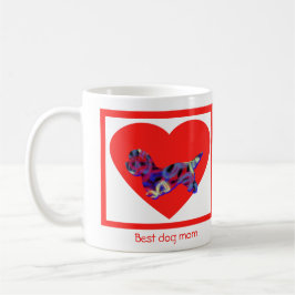 Dandie Dinmont Terrier Hund Valentine Day Heart Kaffemugg