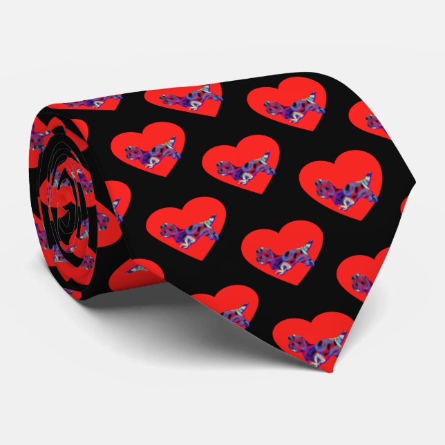 Dandie Dinmont Terrier Hund Valentine Day Heart Slips (Rullad)