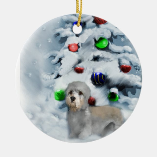 Dandie Dinmont Terrier jul Ornament (Framsidan)
