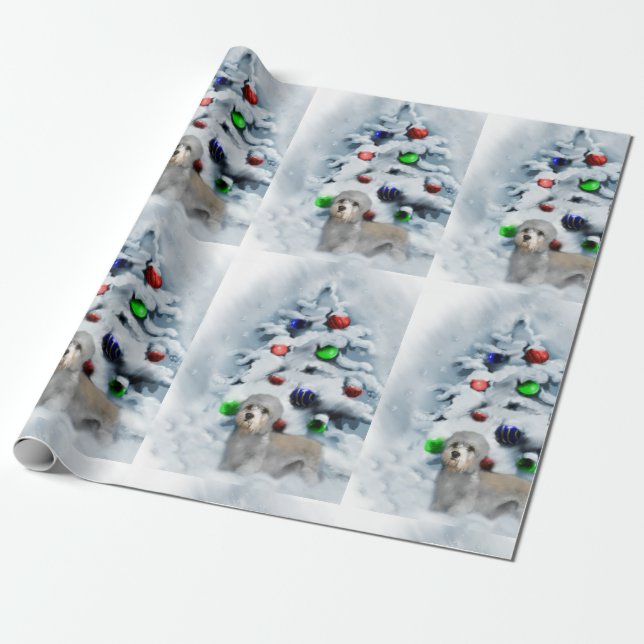 Dandie Dinmont Terrier jul Presentpapper (Utrullad)