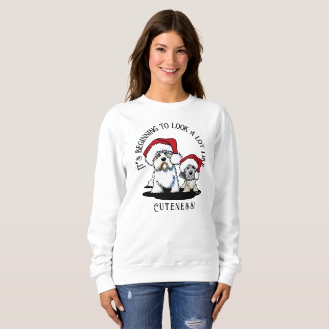 Dandie Dinmont Terrier-julskjortor T Shirt (Hel framsida)