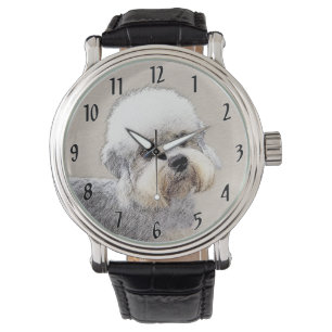Dandie Dinmont Terrier Painting Original Hund Art Armbandsur