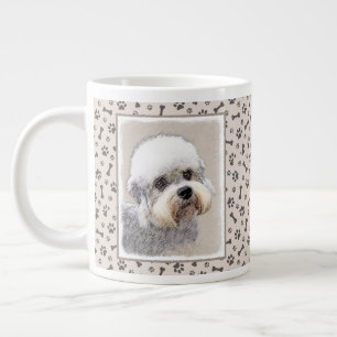Dandie Dinmont Terrier Painting Original Hund Art Jumbo Mugg