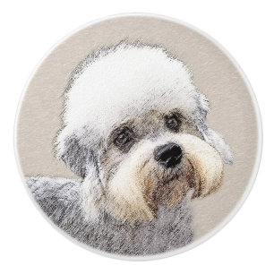 Dandie Dinmont Terrier Painting Original Hund Art Knopp