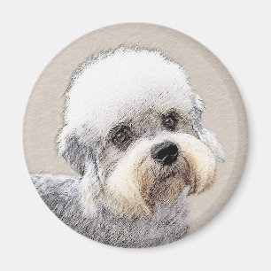 Dandie Dinmont Terrier Painting Original Hund Art Magnet