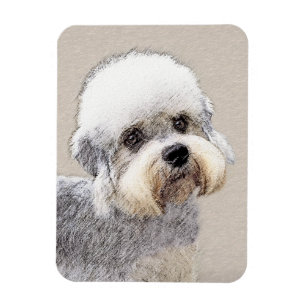 Dandie Dinmont Terrier Painting Original Hund Art Magnet
