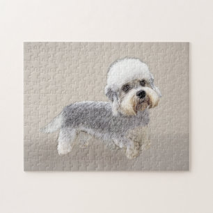 Dandie Dinmont Terrier Painting Original Hund Art Pussel
