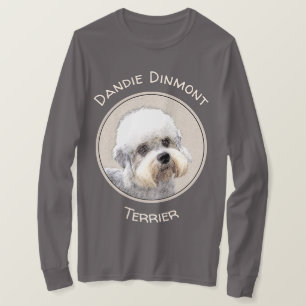 Dandie Dinmont Terrier Painting Original Hund Art T Shirt
