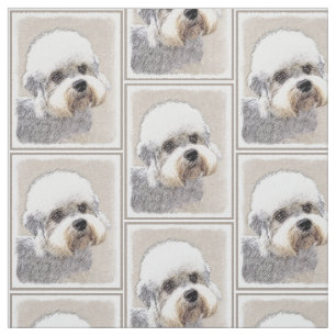 Dandie Dinmont Terrier Painting Original Hund Art Tyg