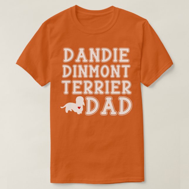 Dandie Dinmont Terrier Pappa T Shirt (Design framsida)
